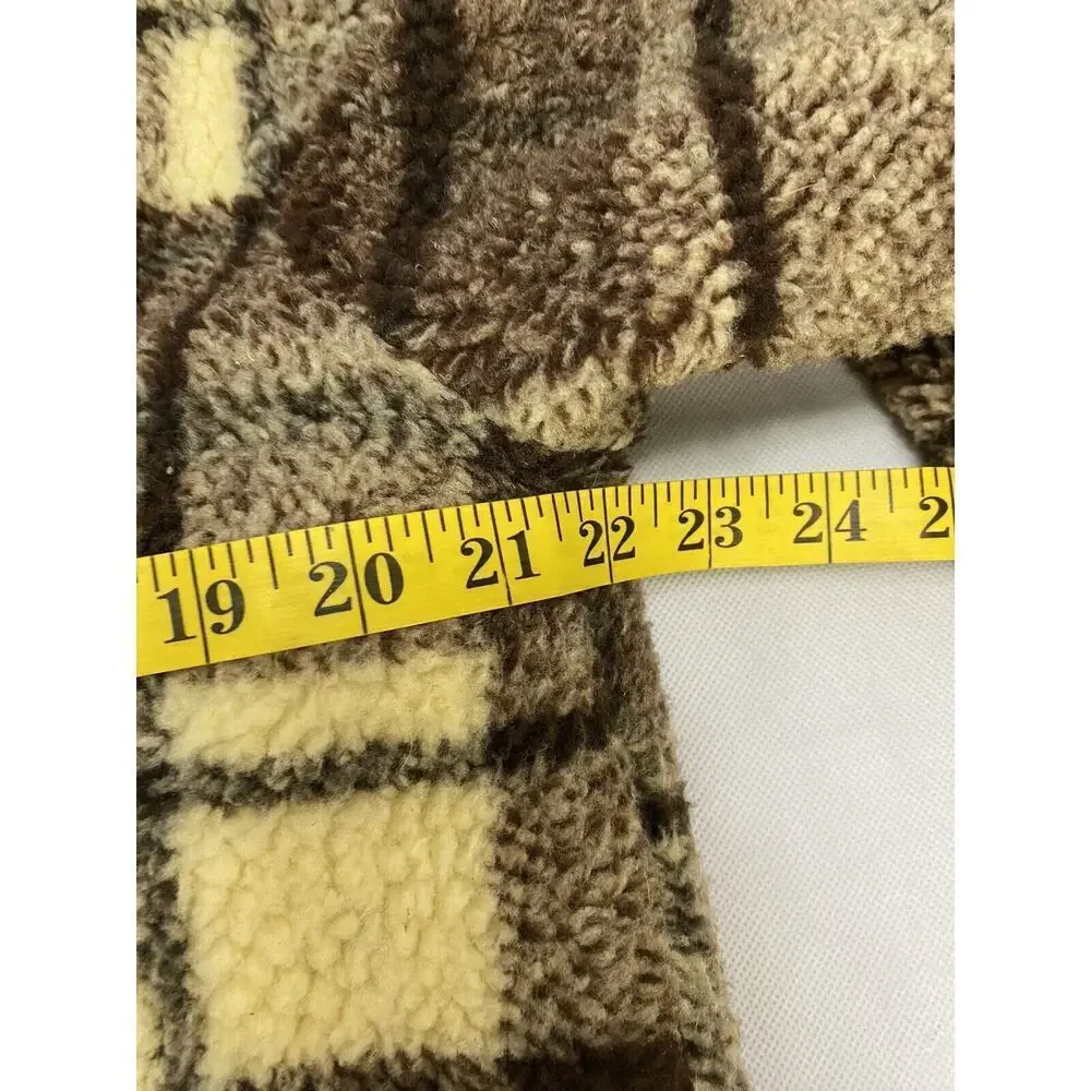 Anthropologie Sanctuary Women's Shacket Sweater Jacket Large Browns Plaid